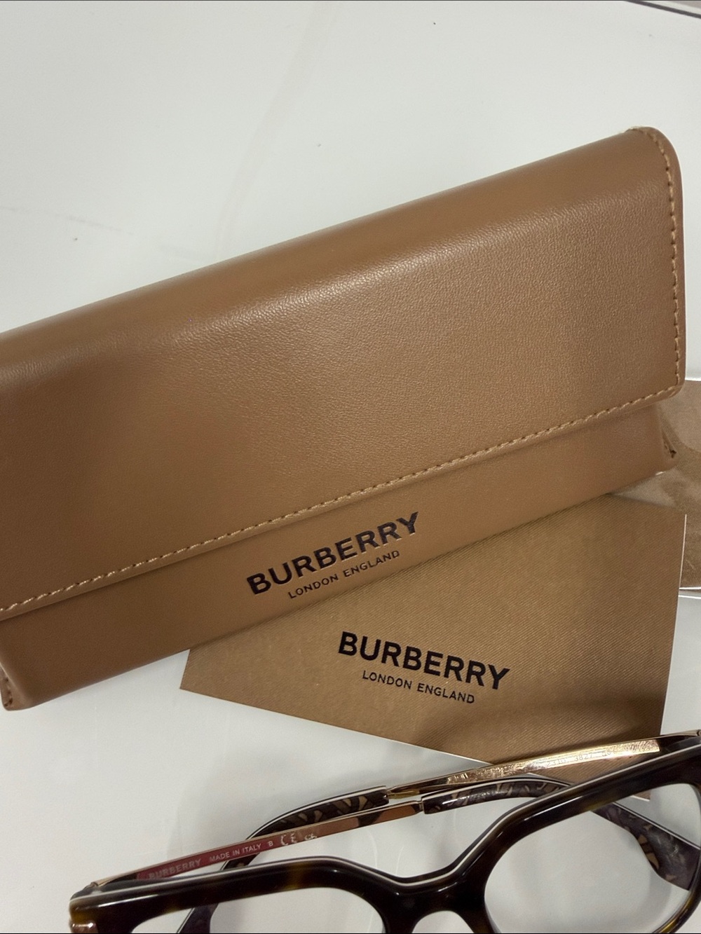 Burberry Women's Tortoiseshell BE2310 (Seaton) Cat-Eye Glasses with Brown Case - Picture 7 of 8